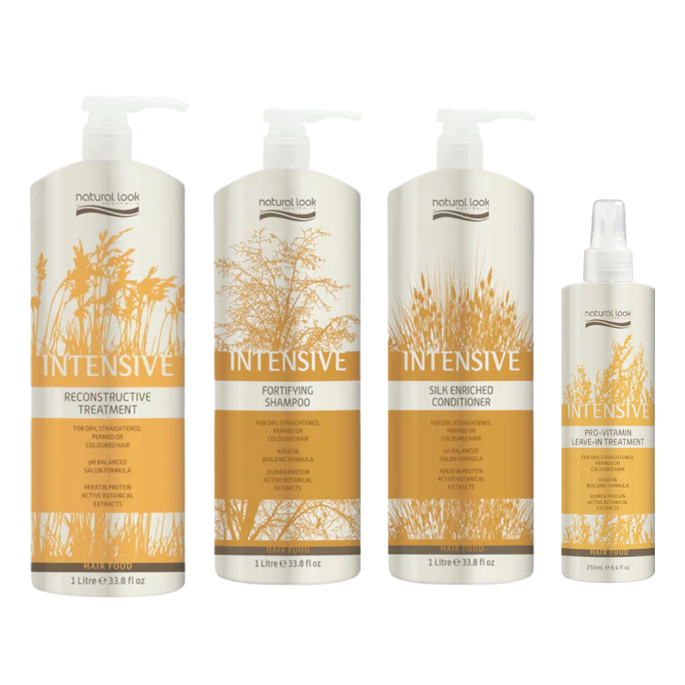 Natural Look Fortifying 1L Bundle Shampoo Conditioner Treatment Leave In