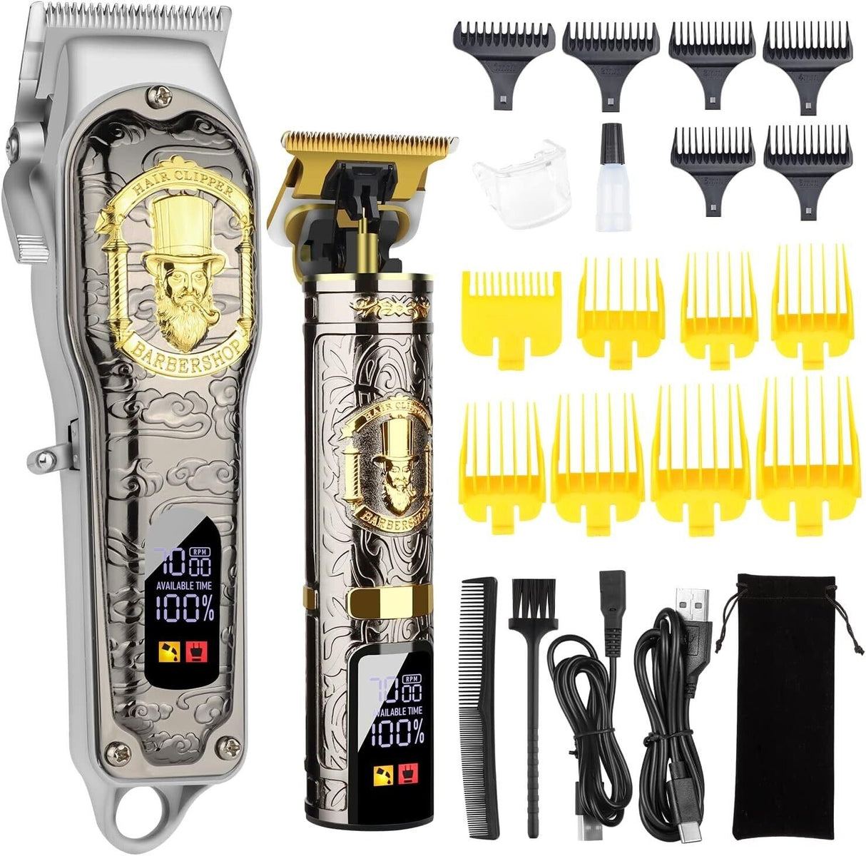 NBHS Professional Hair Clippers for Men- Barber Home Using Clipper Set