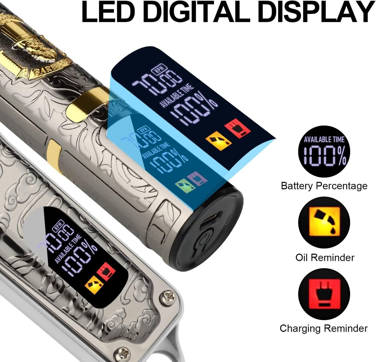 NBHS Professional Hair Clippers for Men- Barber Home Using Clipper Set