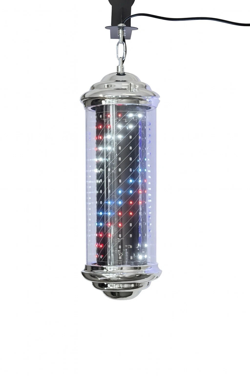 50cm Barber Pole Light LED Rotating Hair Salon Light Red White Blue Barber