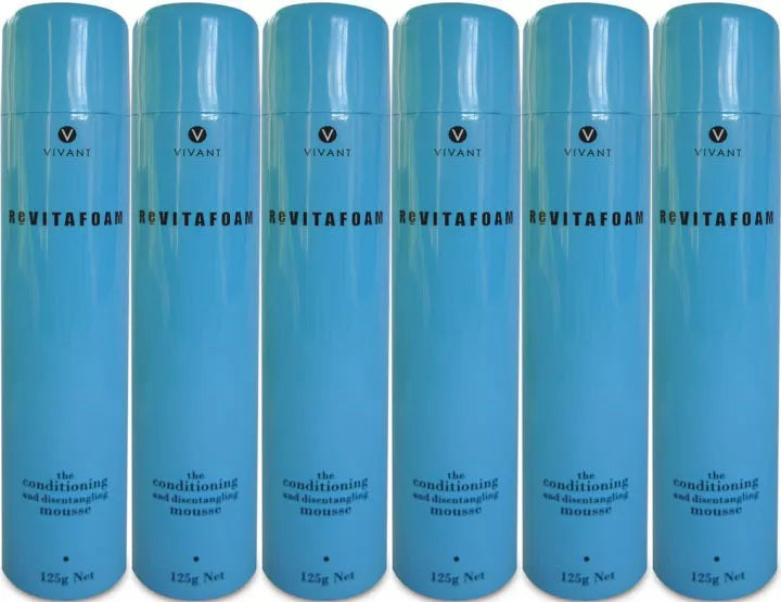 6x Vivant Revitafoam Conditioning & Disentangling Mousse 125g