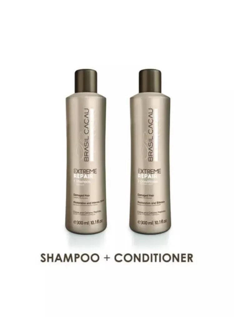 Brasil Cacau Extreme Repair Shampoo & Conditioner Duo – 300ml