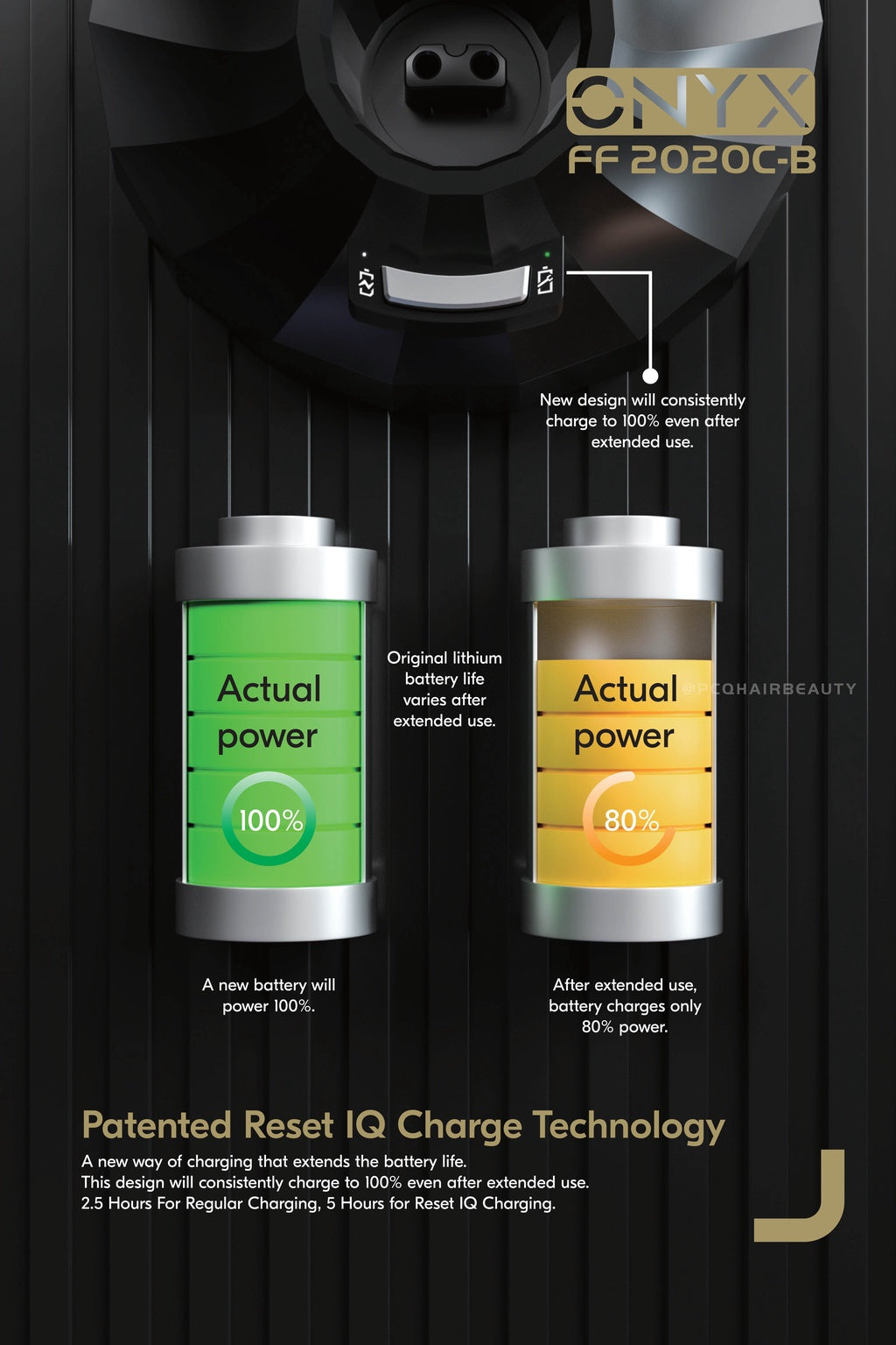 JRL 2020C-B Onyx Reset IQ Charging Base Dock