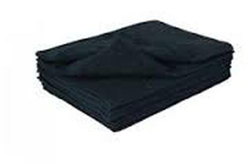 Barber Towels 10pk Black 29.5cm x 59cm - Bleach Proof
