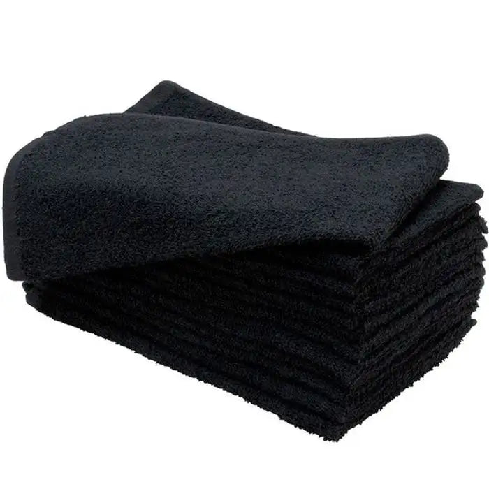 Dincer Professional Microfiber Towels Black 10pcs - 100% Cotton