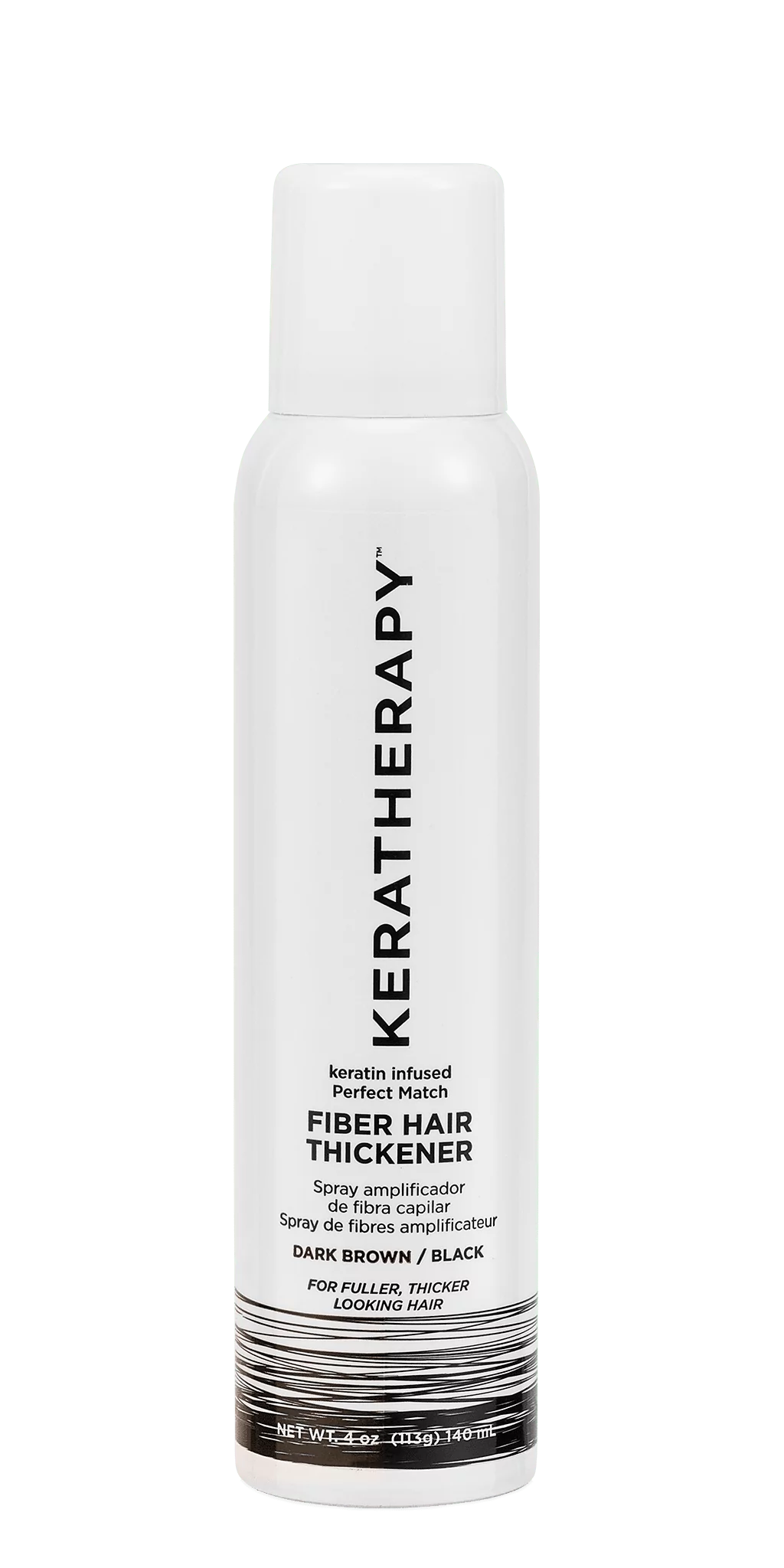 Keratherapy Fiber Hair Thickener - Dark Brown Black 140ml