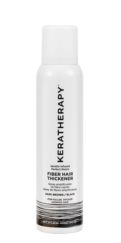 Keratherapy Fiber Hair Thickener - Dark Brown Black 140ml