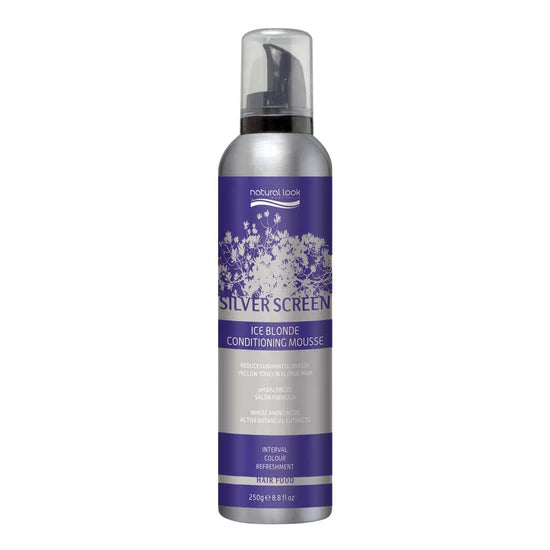 Natural Look Silver Screen Ice Blonde Conditioning Mousse 250ml for Curly - Hair Styling Mousse