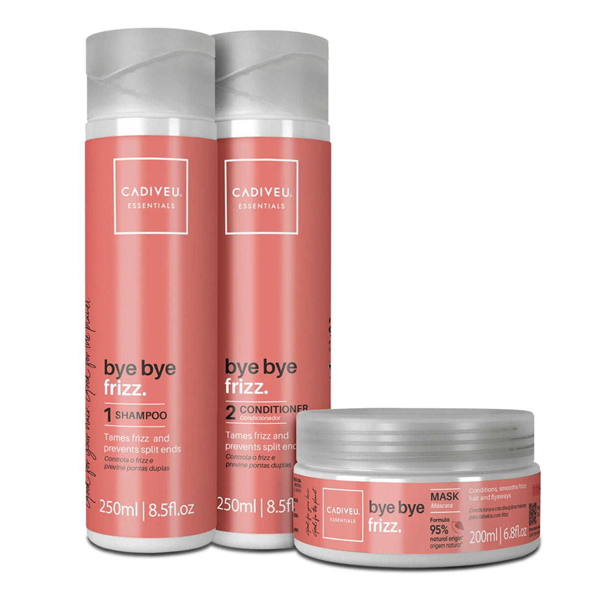 KIT CÁDIVEU PROFESSIONAL ESSENTIALS BYE BYE FRIZZ 3 PRODUCTS