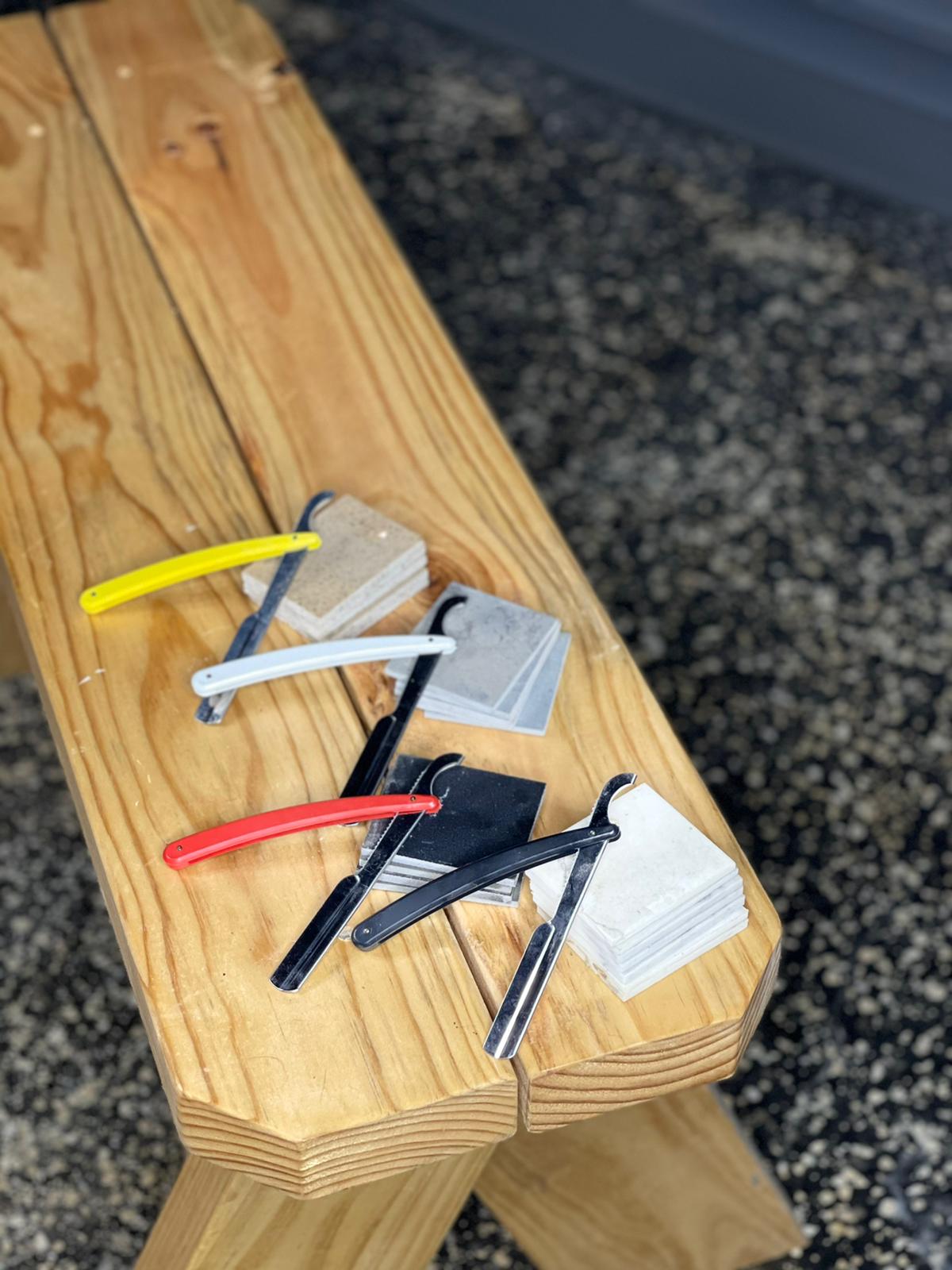 THE Ustra Straight Cut Throat Shaving Razor - 12 pack