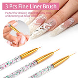 36-Piece Nail Art Brush & Tool Kit – All-in-One Set for Creative DIY Nail Designs NBHS