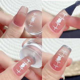 12-Piece Nail Stamper Kit – Clear Silicone Jelly Stampers with Scrapers & Replacements NBHS