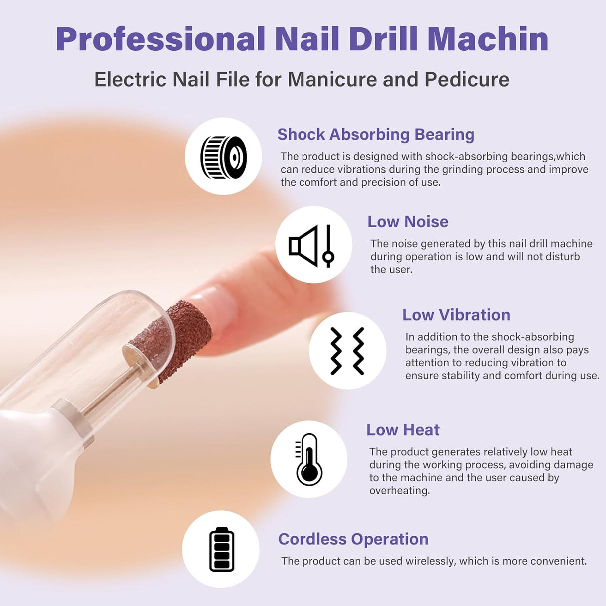 2-in-1 Portable Nail Drill Kit with UV/LED Lamp – Rechargeable, Pro-Grade Manicure Tool NBHS
