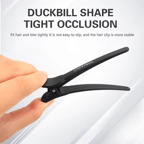 6pcs Hairdressing Hair Clip Salon Alligator Hair Clips Plastic Black