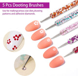 36-Piece Nail Art Brush & Tool Kit – All-in-One Set for Creative DIY Nail Designs NBHS