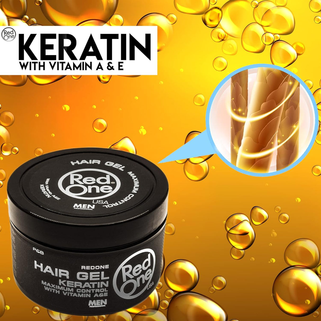 RedOne Hair Styling Gel Keratin Men 450ml