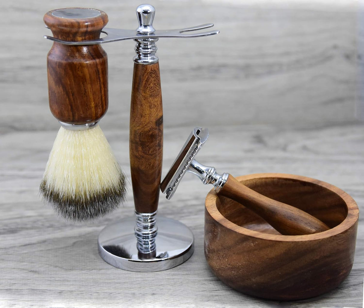 Sharpend Safety Razor Shaving Kit – Stainless Steel Razor & Brush Set Father's Day