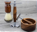 Sharpend Safety Razor Shaving Kit – Stainless Steel Razor & Brush Set Father's Day