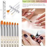36-Piece Nail Art Brush & Tool Kit – All-in-One Set for Creative DIY Nail Designs NBHS