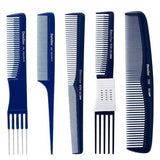 Dateline Professional Blue Celcon Metal Teasing Comb Durable & Heat Resistant