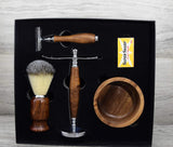 Sharpend Safety Razor Shaving Kit – Stainless Steel Razor & Brush Set Father's Day