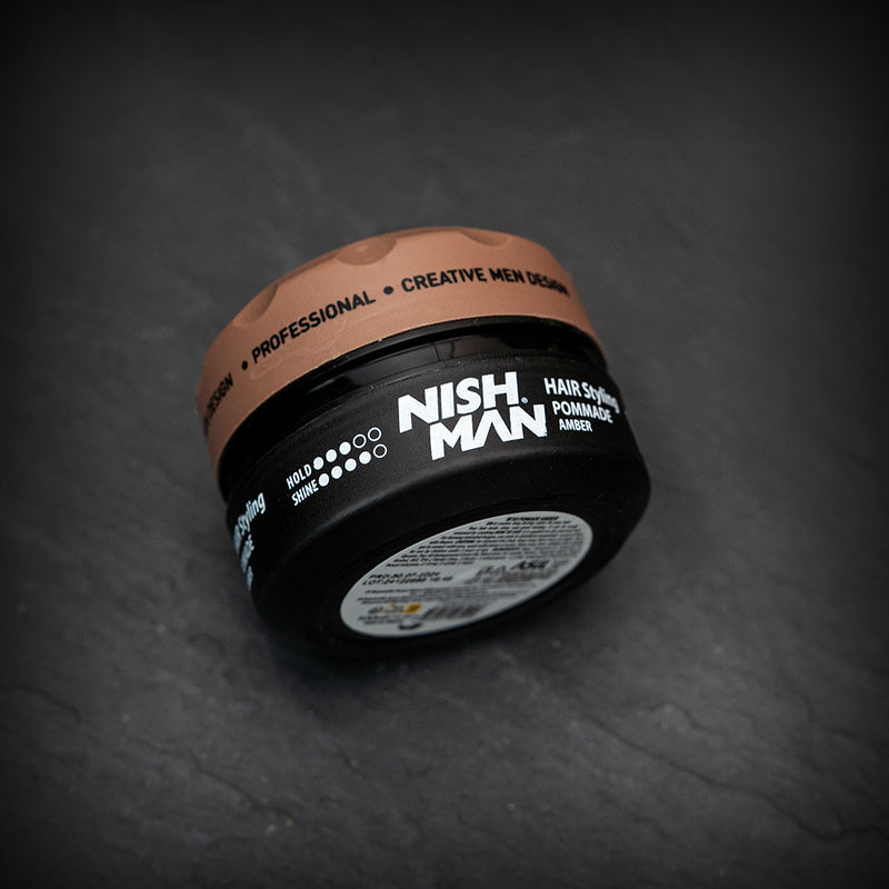 Nishman Hair Styling Pomade W10 Amber 150ml – Strong Hold Shine