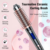 5-in-1 Curling Iron Set with Thermal Brush – Rose Gold Multi-Styler Kit NBHS