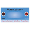 Hi Lift Black Nitrile Gloves 100 Pack - Large