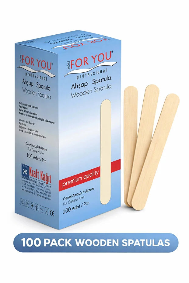 More For You Wooden Wax Spatulas 100pcs – Hair Removal Applicators