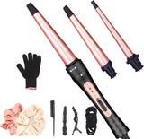 3-in-1 Ceramic Curling Iron Set – Interchangeable Curlers for Smooth, Lasting Curls NBHS