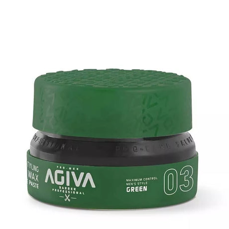 3x Agiva Hair Wax 03 Matte Paste - 155ml - Green