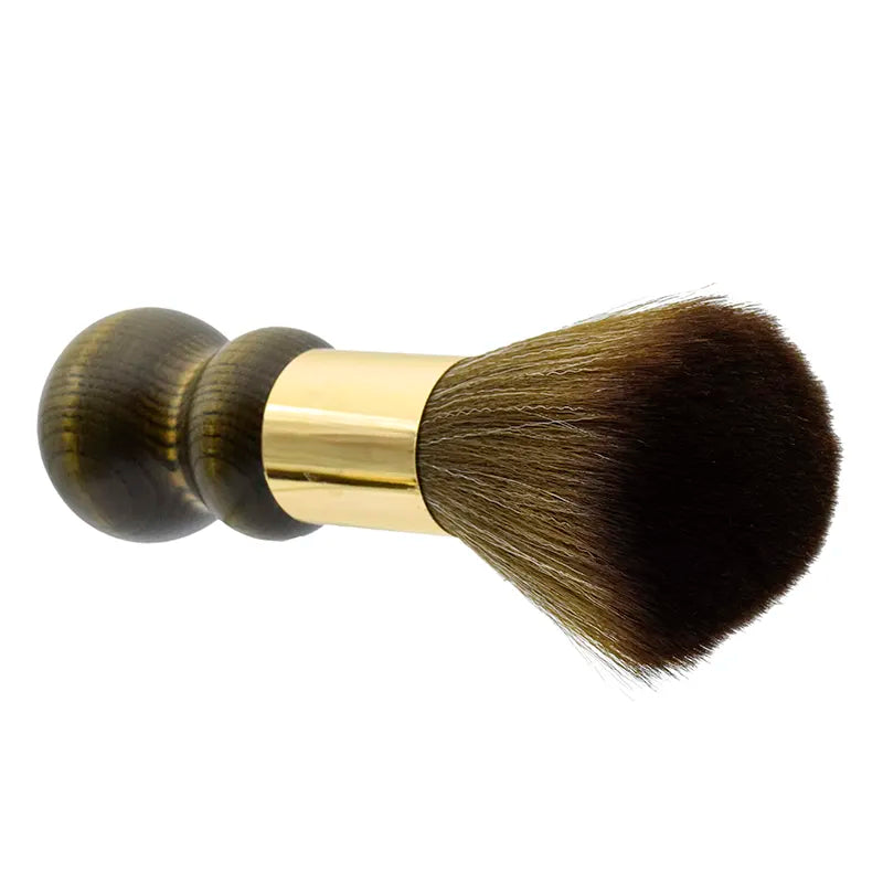 Neck Brush with Round Wood Handle & Gold Accents – Model 510