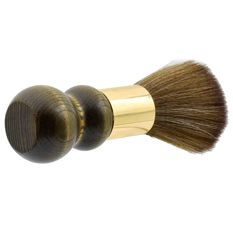 Neck Brush with Round Wood Handle & Gold Accents – Model 510