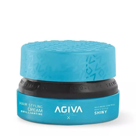 3x Agiva Hair Styling Cream Brilliantine Shiny - 155ml - Light Blue