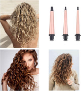 3-in-1 Ceramic Curling Iron Set – Interchangeable Curlers for Smooth, Lasting Curls NBHS