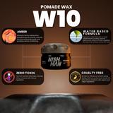 Nishman Hair Styling Pomade W10 Amber 150ml – Strong Hold Shine
