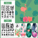 NBHS Nail Stamping Plates Kit – 15pcs Templates with Stamper & Scraper