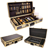 Gold Barber Tools Carry Bag Trimmers Clippers Organizer Box 914