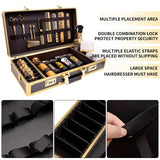 Gold Barber Tools Carry Bag Trimmers Clippers Organizer Box 914