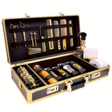 Gold Barber Tools Carry Bag Trimmers Clippers Organizer Box 914