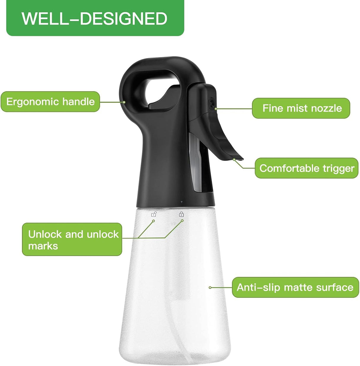 300ml Barber Empty Misky Water Spray Bottle Trigger Sprayer