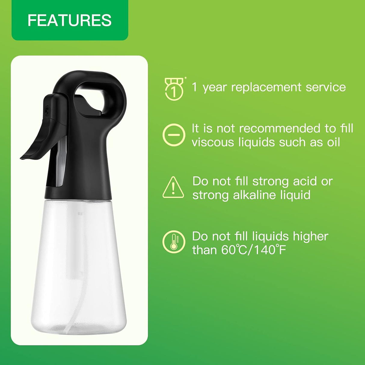 300ml Barber Empty Misky Water Spray Bottle Trigger Sprayer
