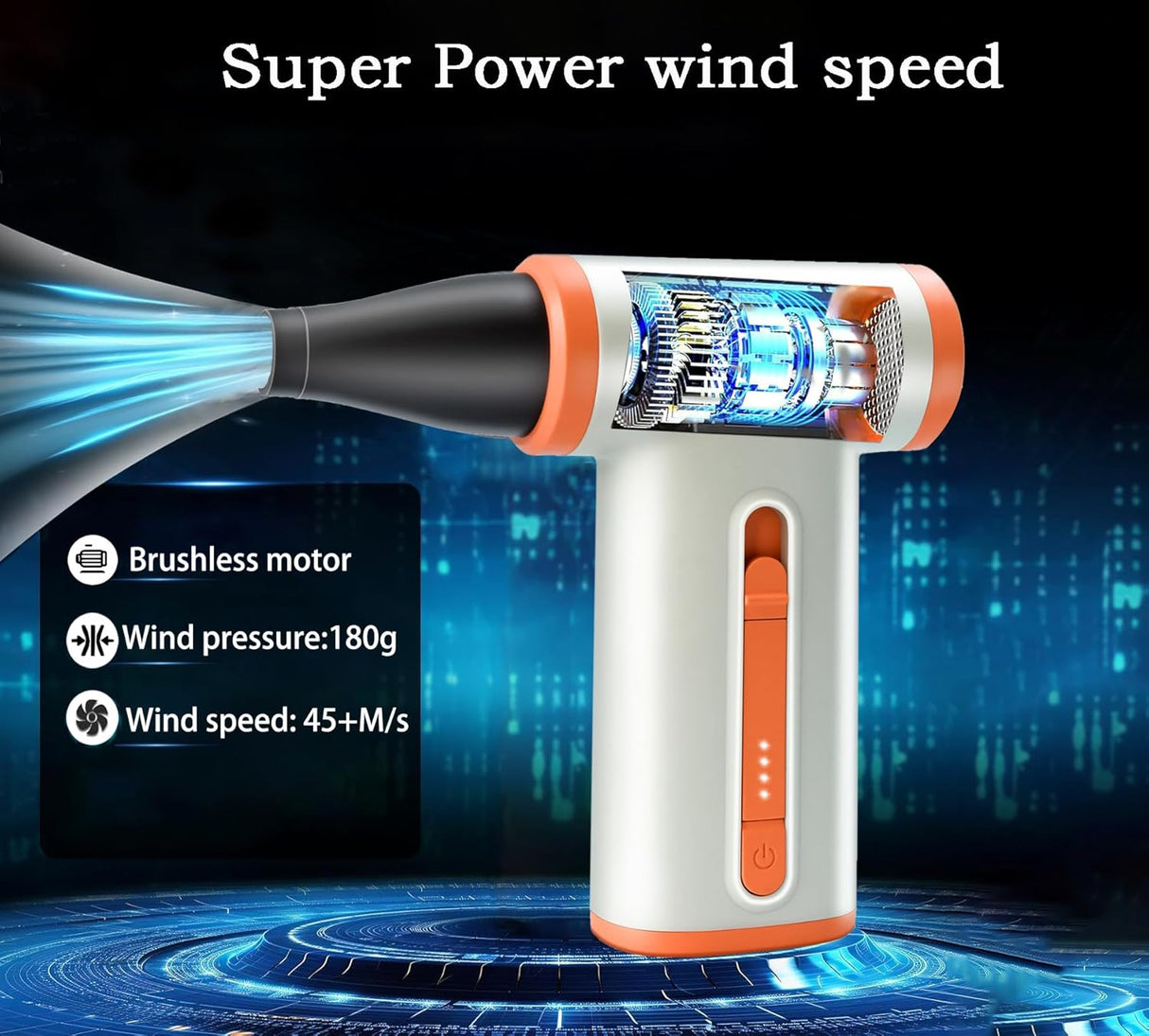 150,000 RPM Mini Air Duster – USB-C Rechargeable Jet Blower for PC & Car