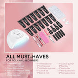 NBHS 14-Color Poly Nail Gel Kit with Lamp – All-in-One Extension Set