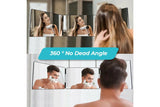 3 Way Trifold Mirror 360 Degree Folding Mirror for Make Up Hair Styling Shaving Grooming Adjustable Height Brackets