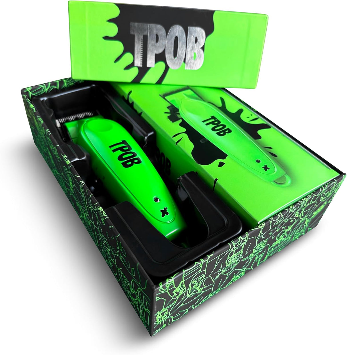 TPOB X Digital Brushless Clipper – Slime Green Professional XO Blade Edition NBHS