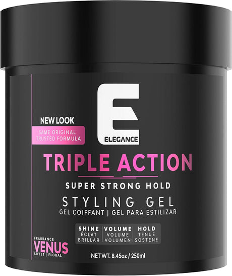 Elegance Triple Action Hair Gel – 500ml Pink