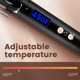 5-in-1 Curling Wand Set – Instant Heat Curling Iron Kit with Digital Display (Black) NBHS