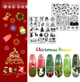 NBHS Nail Stamping Plates Kit – 15pcs Templates with Stamper & Scraper