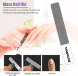 16-Piece Professional Manicure & Pedicure Kit – Violet Stainless Steel Nail Clippers Set with Leather Case NBHS